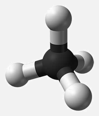 Kugelmodell einer chemischen Verbindung