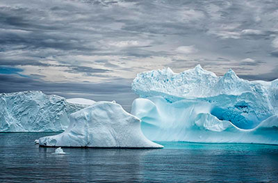 Eisberg-Aggregatzustände des Wassers