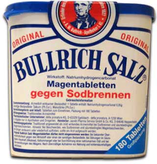 Bullrich-Salz ist Natriumhydrogencarbonat